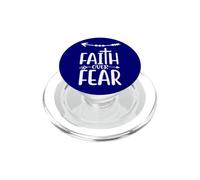 Fede sulla paura Croce cristiana Fede ispiratrice PopSockets PopGrip per MagSafe