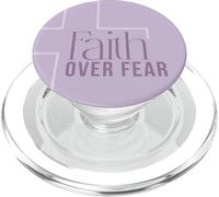 Fede sulla paura Croce cristiana Grafico spirituale PopSockets PopGrip per MagSafe