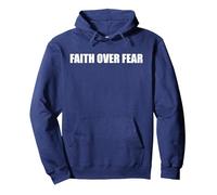 Fede sulla Paura Felpa con Cappuccio, Unisex per Adulti, Navy, M
