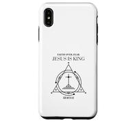 Fede sulla paura Gesù è re Dio con noi (religioso) Custodia per iPhone XS Max
