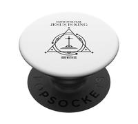 Fede sulla paura Gesù è re Dio con noi (religioso) PopSockets PopGrip Adesivo