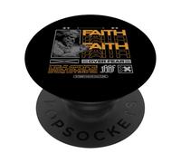 Fede sulla paura | Grafica audace di fede cristiana PopSockets PopGrip Adesivo