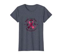 Fede sulla Paura Hope Over Cancer Awareness Ribbon Maglietta, Donna, Pervinca, XXL