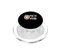 Fede sulla paura Leone cristiano Ispirazione religiosa Dio PopSockets PopGrip per MagSafe