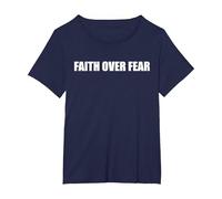 Fede sulla Paura Maglietta, Donna Plus-Size, Navy, 2X