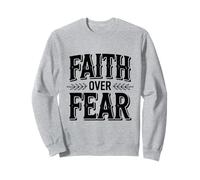Fede sulla Paura Messaggio Cristiano ispiratore Felpa