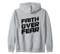 Fede sulla Paura Preghiera Cristiana in versi biblici Felpa con Cappuccio