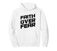 Fede sulla Paura Preghiera Cristiana in versi biblici Felpa con Cappuccio