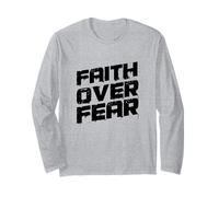 Fede sulla Paura Preghiera Cristiana in versi biblici Maglia a Manica