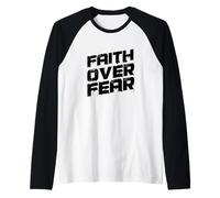 Fede sulla Paura Preghiera Cristiana in versi biblici Maglia con Maniche Raglan