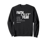 Fede sulla Paura Salmi 118:6 Versetto della Bibbia Cristiana Felpa