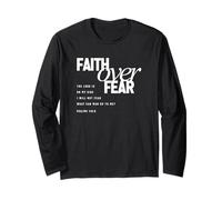 Fede sulla Paura Salmi 118:6 Versetto della Bibbia Cristiana Maglia a Manica