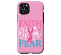 Fede sulla paura Sopravvissuto e combattente per la consapevolezza del cancro al seno Custodia per iPhone 11 Pro