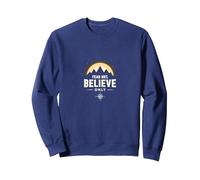 Fede sulla Paura Uomini | Non temere, Credi Solo Inspirational Felpa, Unisex per Adulti, Navy, S