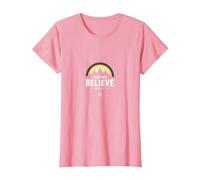 Fede sulla Paura Uomini | Non temere, Credi Solo Inspirational Maglietta, Donna, Rosa, XL
