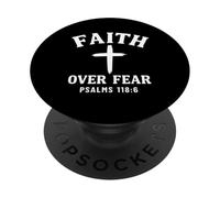 Fede sulla paura Versetto Bibbia Scrittura Salmi 118:6 Cristiano PopSockets PopGrip Adesivo