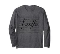 Fede Tipografia Parola Collage Inspirational Christian Maglia a Manica