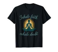 Fede Yoga Inalare Fede Espirare Dubbio Lotus Pose Maglietta