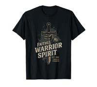 Fedele Spirito Guerriero Medievale Cavaliere Spada Patriottica Maglietta