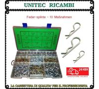 Feder-splinte-sortiment, Stahl verzinkt, 180 Stück