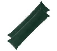 Federa 2 pcs HEERLEN Verde Scuro 40 x 145 cm Velluto