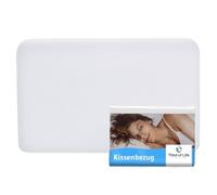 Federa 40x25 bianco, cotone Mako, doppio jersey, con cerniera | Perfetta per il cuscino da viaggio VOLAR, non necessita di stiratura, adatta all'asciugatrice, certificata Oeko-Tex