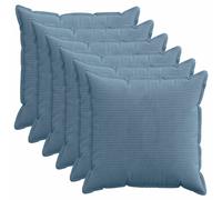 Federa 6 pz HOUTEN Blu 60 x 60 cm corduroy