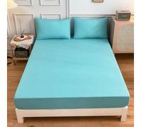 Federa, Coperchio Nero Rivestimento Aderente Tela da Letto Morbido Tela da Letto per la casa per Letto per Letto Matrimoniale, Lago Blu, Federa 2pcs