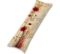 Federa Cuscino 135x40 cm Cuscino risurrezione Velluto Copricuscini Rettangolari Federe Cuscini Divano 135 x 40 Fiore Stampa a Doppio Lato per Camera da Letto Soggiorno Decorazioni Autunnali EL-665