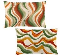 Federa Cuscino 30x50 cm Set di 2 Cuscino Verde Velluto Copricuscini Rettangolari Federe Cuscini Divano 30 x 50 Fai una domanda Stampa a Doppio Lato,Camera da Letto Soggiorno Decor Autunnali LE-753