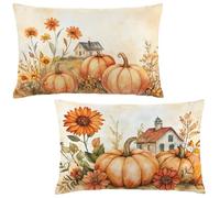 Federa Cuscino 50x60 cm Set di 2 Cuscino Autunno Velluto Copricuscini Rettangolari Federe Cuscini Divano 50 x 60 Azienda agricola Stampa a Doppio Lato,Camera da Letto Soggiorno Decor Autunnali LE-955
