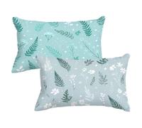 Federa Cuscino 50x75 Federe Cuscino Letto Set di 2 Blu Cuscini Rettangolari Divano Foglia Bifacciale Decorativo Velluto Copricuscino con Cerniera Invisibile Design per Home Divano Letto Decor,Model263