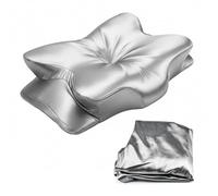 Federa Cuscino Cervicale Ergonomico, Federa in Raso per Cuscino in Memory Foam, Silk Satin Pillowcase, Pillowcase Cuscini a Farfalla per Ortopedico Lisce e Morbide con Cerniera Invisibile，63x38x14 cm