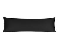 federa cuscino coprire Cerniera 100% fiocco lungo Cotone 300TC 1Pz, 20x72 nero