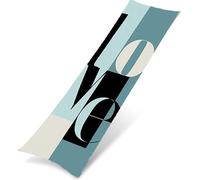 Federa Cuscino Corpo Velluto 50 x 150,- Copricuscino Lungo con Cerniera Nascosta, Tessuto Morbido e Traspirante, Stampa Doppia Faccia，Divano Letto Decorativa Casa Cuscino, Amore Semplicità K0Z-772