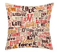 Federa Cuscino Murales in Vinile Amore Romantico Copriguanciale Resistente Federa Arredo Decorativi Copricuscini per Camera da Letto Divano Natale 45X45cm