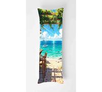 Federa Cuscino per il Corpo barche a vela, Body Pillow Case Linea costiera Super Morbido e Accogliente, con Cerniera Nascosta, per Camera da Letto, Soggiorno, Divano, federa Decorativa 70x90cm