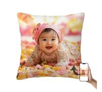 Federa Cuscino Personalizzata con Foto, Cuscino Personalizzato con Immagine/Testo, 50 x 30 Copricuscino Stampa Fronte - Retro, per Amanti Famiglia Amici Animali Domestici Regali Personalizzati M-9