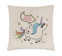 Federa Cuscino Unicorno Badass In Lino 40 x 40 cm Cotone Poliestere