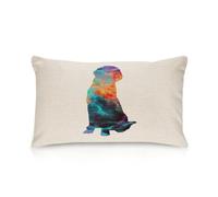 Federa decorativa per cuscino con cane da compagnia, motivo cielo stellato, Labrador Retriever, 40,6 x 66 cm, rettangolare, per soggiorno, cucina, divano, auto, decorazione per la casa