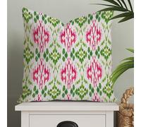 Federa decorativa per cuscino con Ikat indiana nativa americana, 40,6 x 40,6 cm, con cerniera, quadrata, impermeabile, per mobili da patio, giardino, divano, terrazza, decorazione per la casa