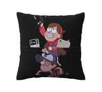 Federa decorativa per cuscino quadrato in lino Gravity Falls per divano, camera da letto