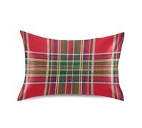 Federa decorativa tradizionale in tartan vintage, in cotone, con chiusura a busta, 50,8 x 101,6 cm