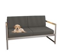 Federa elasticizzata impermeabile per divano a 1/2/3 posti, in rattan, protezione per mobili in interni ed esterni, confezione da 2, colore caffè (L50-65 cm, W150-190 cm)