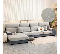 Federa flessibile per cuscino del divano, impermeabile ed elastico, diverse dimensioni e colori, per divani, copertura per schienale (grigio, M 60 90 cm)