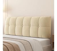 Federa imbottita in peluche per testiera del letto, cuscino di supporto morbido per schienale, per letto matrimoniale, singolo, protezione per la testa, decorazione per camera da letto, giallo, 180 x