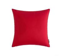 Federa impermeabile per cuscino da esterno, 45 x 45 cm, in poliestere e lino, resistente alle intemperie, per mobili da giardino e patio, con cerniera invisibile (rosso brillante)