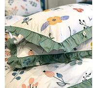 Federa in cotone, federa pieghettata, un paio di lussuosa federa decorativa con apertura a busta-Riso Bud_48 * 74 cm