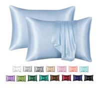 Federa in raso MR&HM per capelli e pelle, federa in raso di seta, confezione da 2 federe per cuscini king size, set di 2 federe per cuscini in se