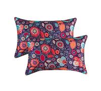 Federa in raso MR&HM per capelli e pelle, federa in raso di seta, confezione da 2, set di 2 federe per cuscini matrimoniali in seta con chiusura